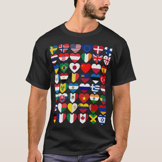 Flags Of The Countries Of The World,International T-Shirt (Front)