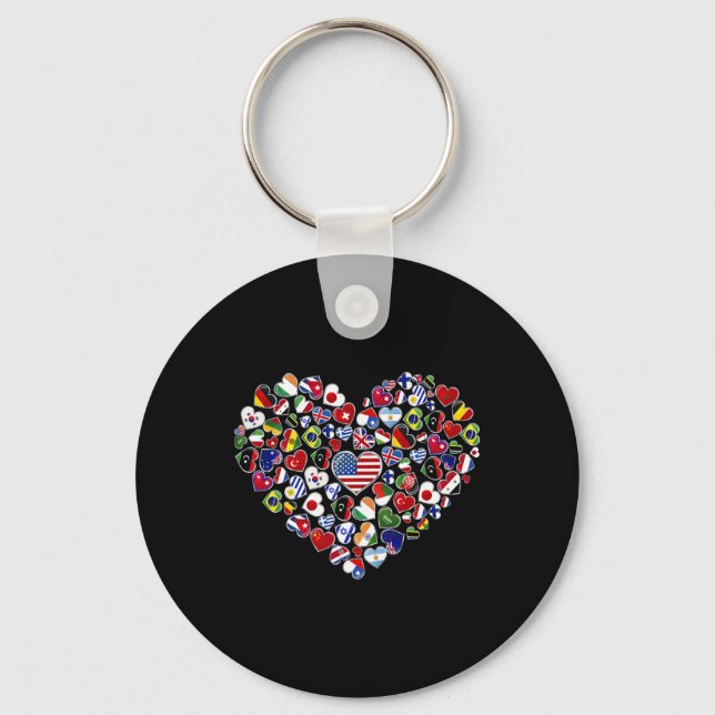 Flags Of The Countries Of The World  Key Ring (Front)