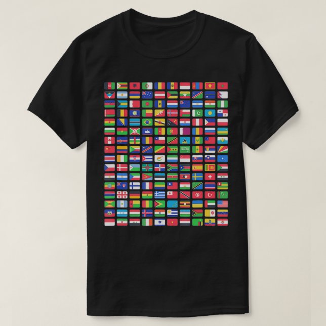 Flags of the Countries of the World  Paradise Coun T-Shirt (Design Front)
