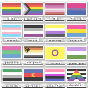 Flags Of The Pride Movement LGBTQ Sticker Pack