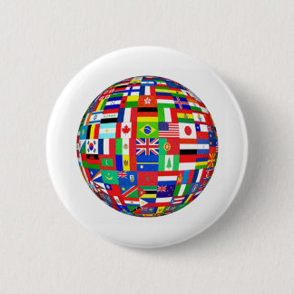 Flags of the World 6 Cm Round Badge