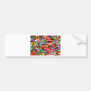 FLAGS OF THE WORLD BUMPER STICKER