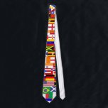 Flags of the world collage tie<br><div class="desc">Colourful collage of a collection of world flags. Including,  America,  U.K.,  Brazil, Scotland,  Germany,  France,  Canada and more.Visit the COVERZ STORE for matching products and more colourful,  patterns and collage designs.</div>