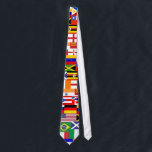 Flags of the world collage tie<br><div class="desc">Colourful collage of a collection of world flags. Including,  America,  U.K.,  Brazil, Scotland,  Germany,  France,  Canada and more.Visit the COVERZ STORE for matching products and more colourful,  patterns and collage designs.</div>