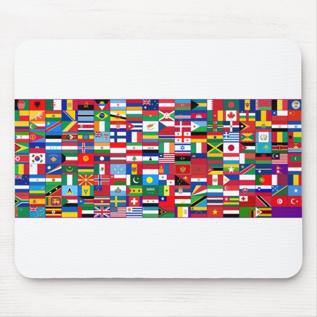 Flags of the World Mouse Mat (Front)