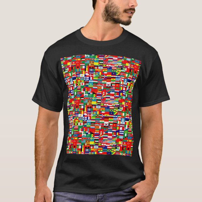 FLAGS OF THE WORLD - printed front and back T-Shirt (Front)
