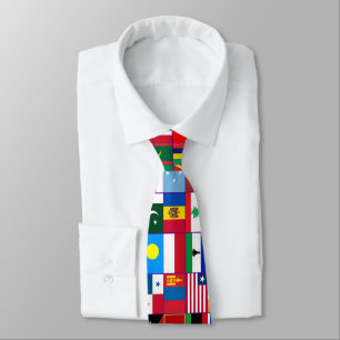 Flags of the world tie