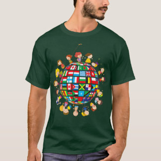 Flags of the World with Children T-Shirt