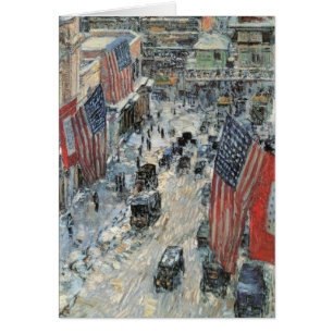 Flags on 57th Street by Frederick Childe Hassam