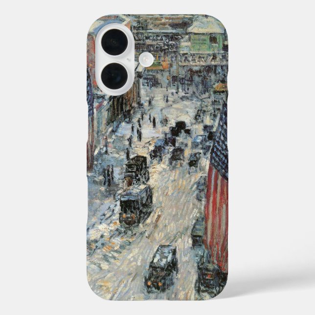Flags on 57th Street by Frederick Childe Hassam Case-Mate iPhone Case (Back)