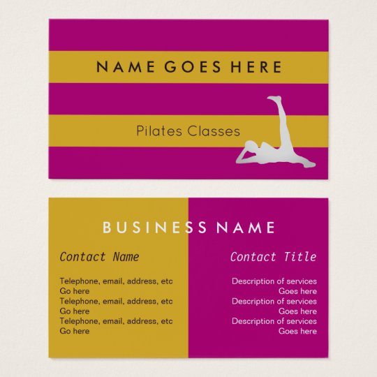 "Flags" Pilates Business Cards