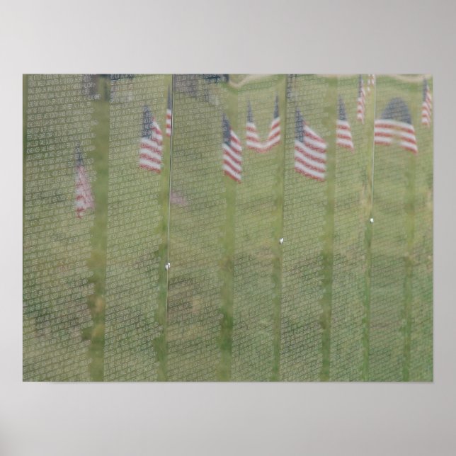 Flags Reflected on the Wall Poster (Front)