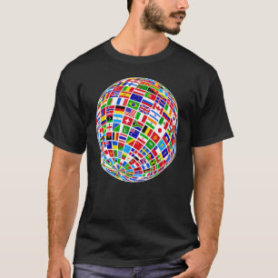 Flags The Countries of the World Globe Earth World T-Shirt