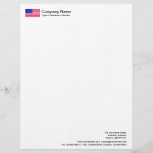Flags - USA Letterhead Template