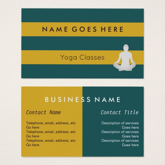 "Flags" Yoga Instructor Business Cards