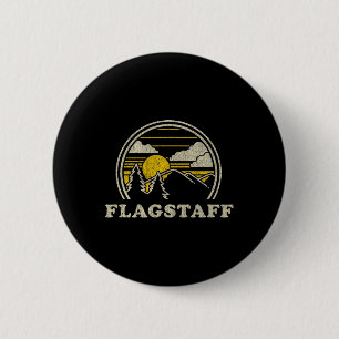 Flagstaff Arizona Az T Shirt Vintage Hiking Mounta 6 Cm Round Badge