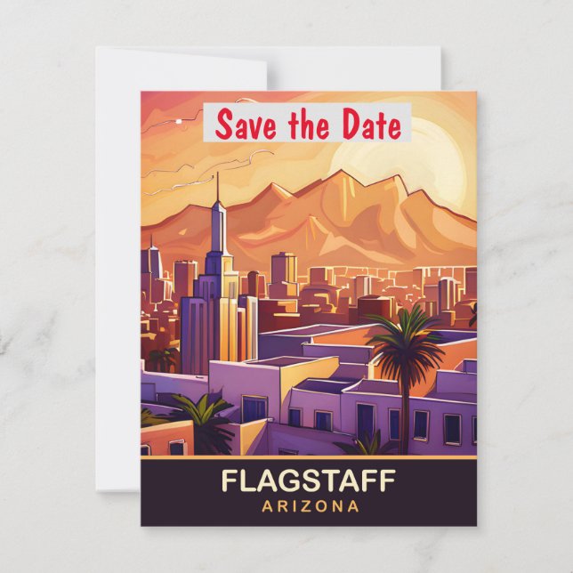 Flagstaff Arizona Mountain Wedding Invitation (Front)