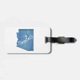 Flagstaff Arizona Wood Grain Luggage Tag