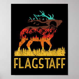 Flagstaff - love nature vintage hiking 70s 80s  poster