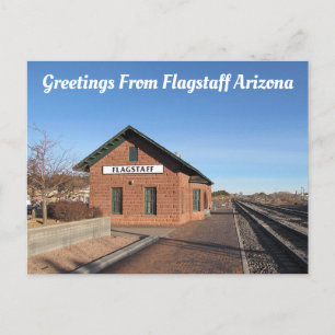 Flagstaff "Old Depot" Arizona Postcard