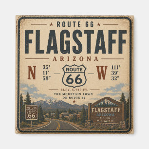 Flagstaff Route 66 Fridge Souvenir Magnet