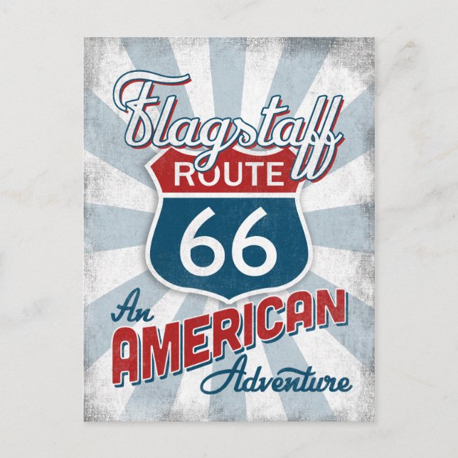 Flagstaff Route 66 Vintage America Arizona Postcard (Front)
