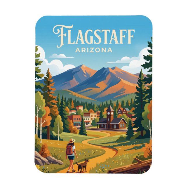 Flagstaff USA Magnet (Vertical)