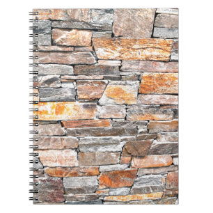 Flagstone bricks, nature stone pattern notebook
