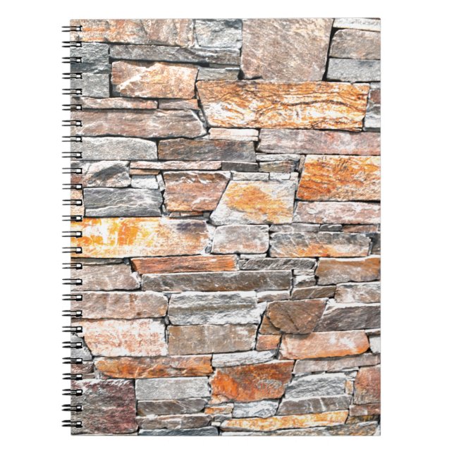 Flagstone bricks, nature stone pattern  notebook (Front)