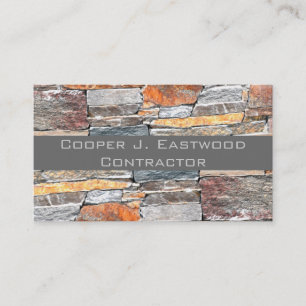 Flagstone natural stone pattern bricks business card