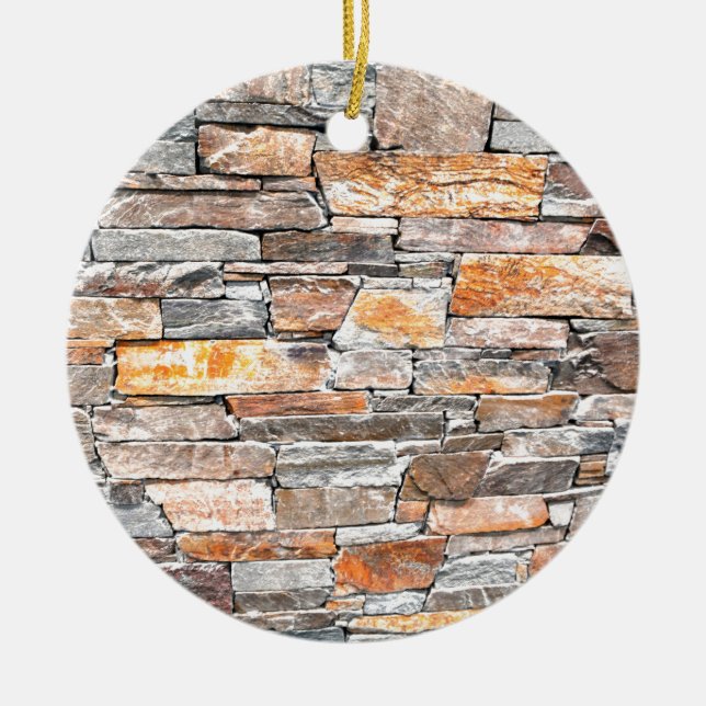 Flagstone | natural stone pattern | bricks ceramic tree decoration (Front)