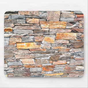 Flagstone natural stone pattern bricks mouse mat