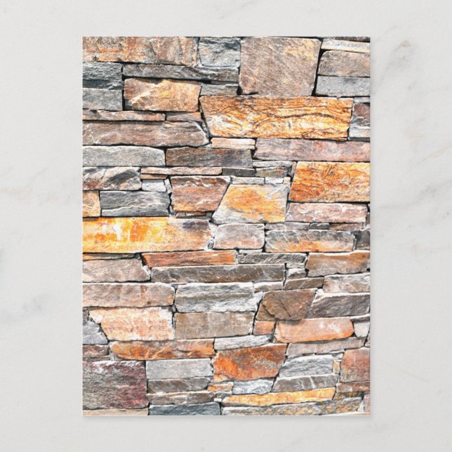 Flagstone | natural stone pattern | bricks postcard (Front)