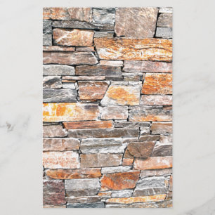 Flagstone natural stone pattern bricks stationery