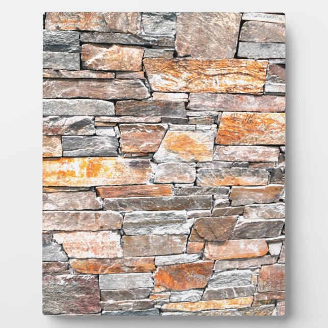 Flagstone natural tone stone pattern bricks  plaque (Front)