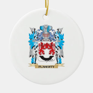 Flaherty Coat of Arms - Family Crest Ceramic Tree Decoration