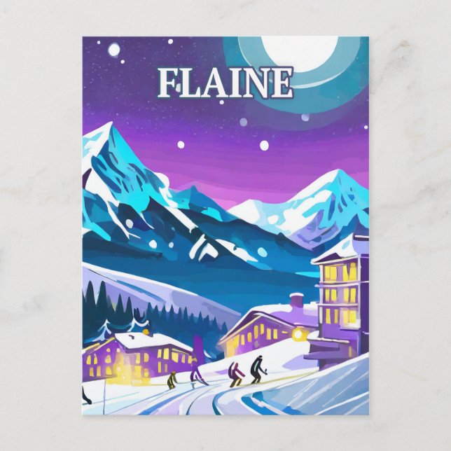 Flaine: Modern Art in the Snow Alps Postcard (Front)