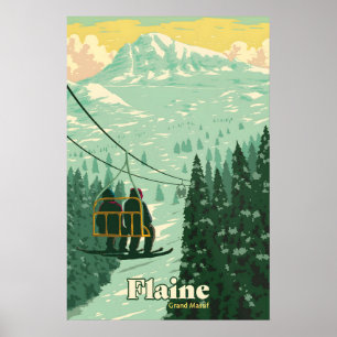 Flaine Ski Resort Travel Poster