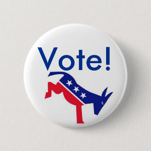 Flair Pin : Vote! Democrat