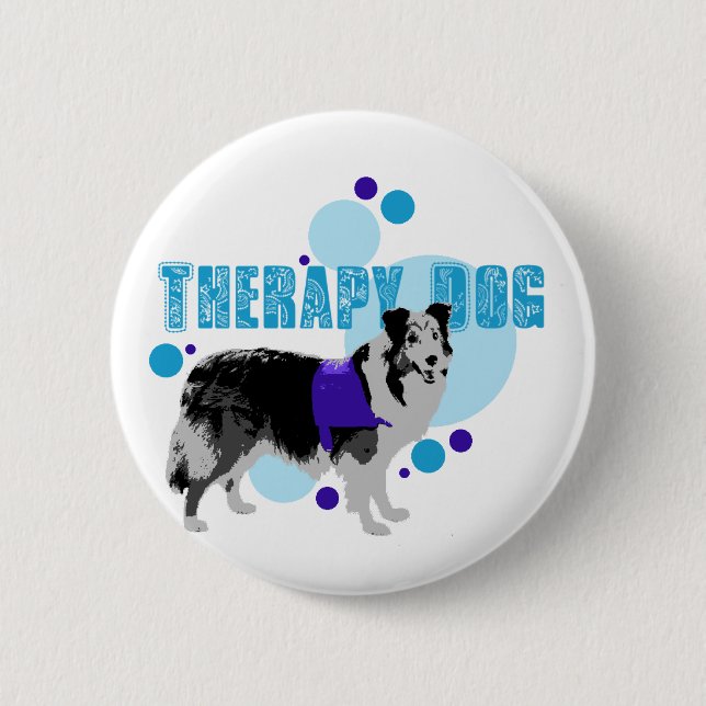 Flair- Therapy Dog 2 6 Cm Round Badge (Front)