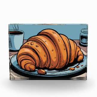 Flaky Morning Croissant Treat Photo Block