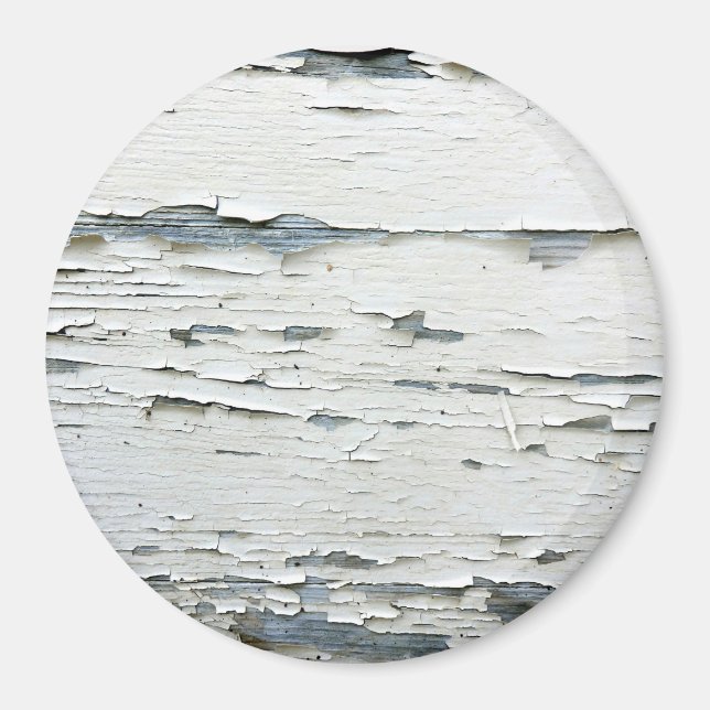 Flaky Paint Large Round Magnet (Front)