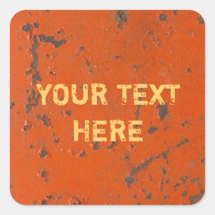 Flaky, scratched red paint. Faux rust and grunge Square Sticker