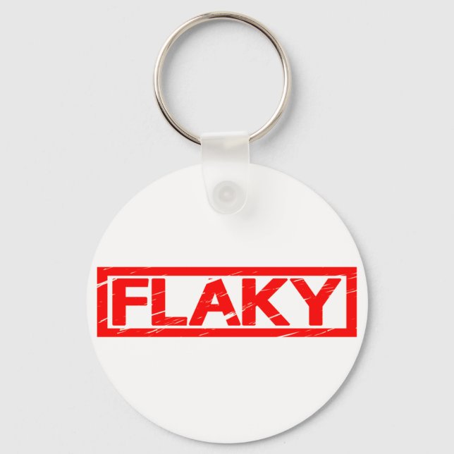 Flaky Stamp Key Ring (Front)