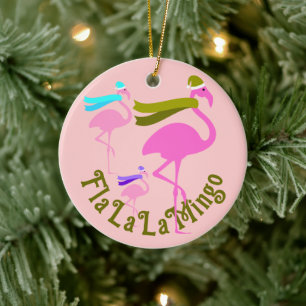 FlaLaLaMingo Ceramic Tree Decoration