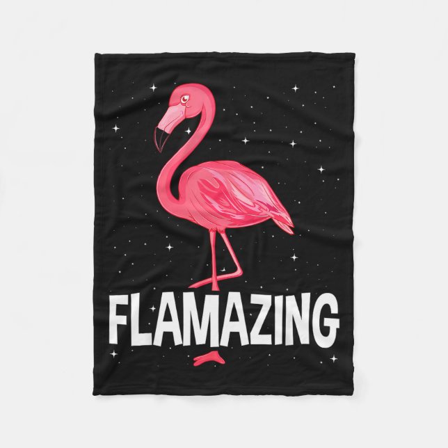 Flamazing Nk Flamingo Novelty Flamingo Lover Funny Fleece Blanket (Front)