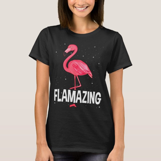 Flamazing Nk Flamingo Novelty Flamingo Lover Funny T-Shirt (Front)