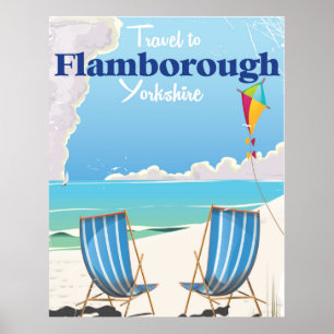 Flamborough Yorkshire travel poster