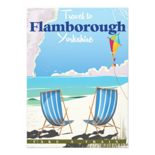 Flamborough Yorkshire travel poster