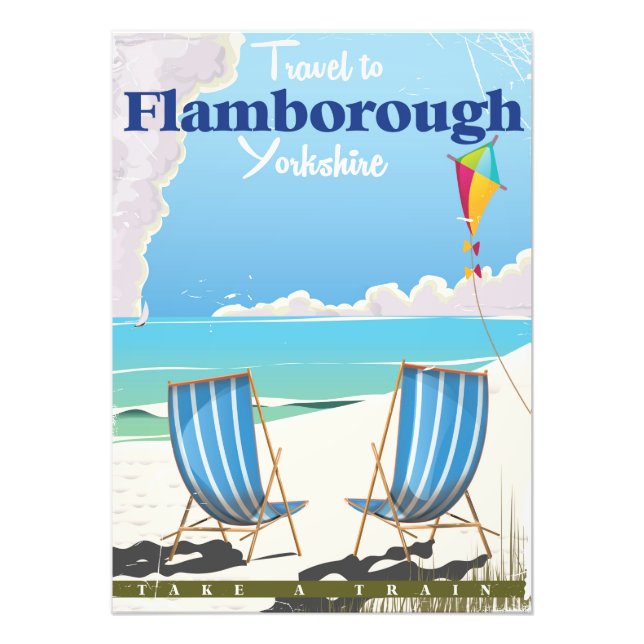 Flamborough Yorkshire travel poster (Front)